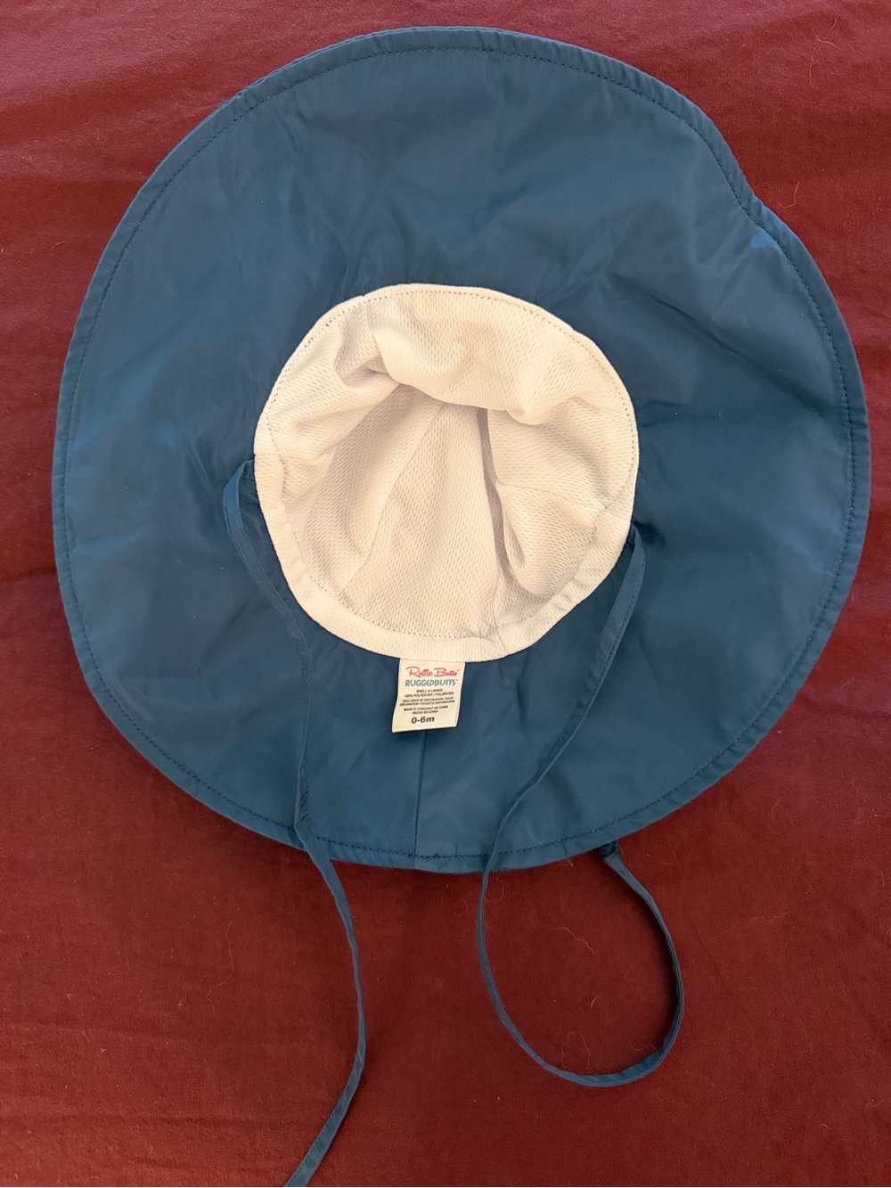 Ruffle Butts Navy Sun Hat with White Lining